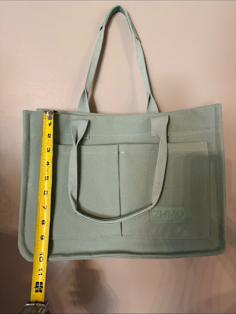 Sage Green Canvas Tote Bag